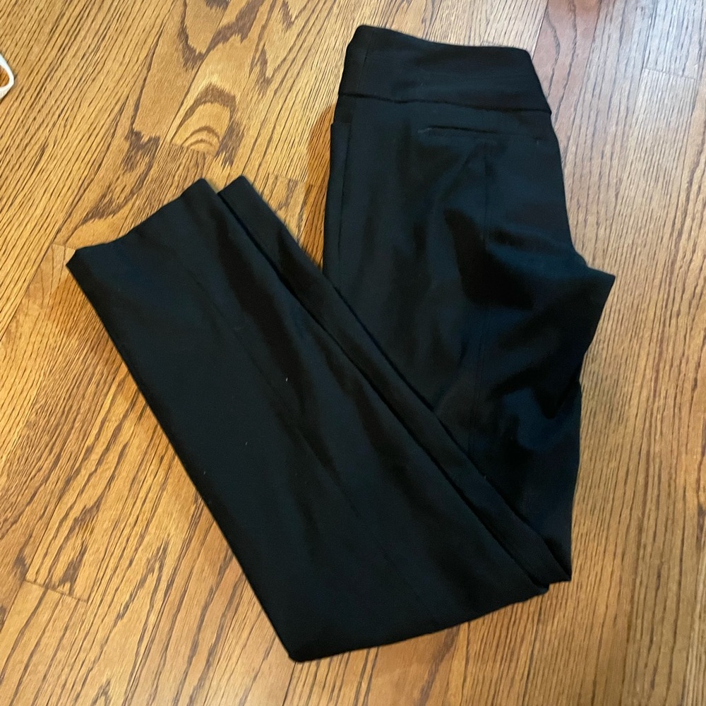Black straight leg business pants